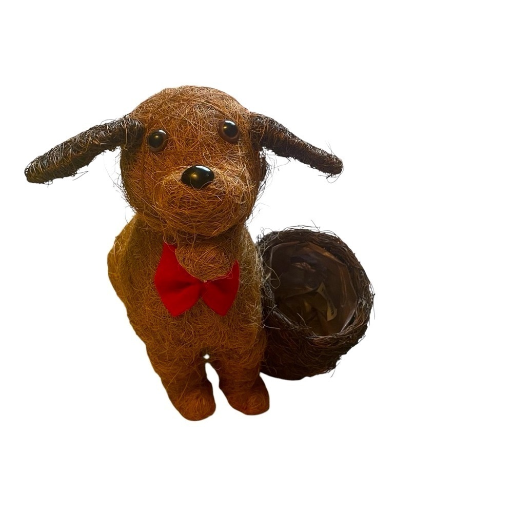 Topiary Animal Coco Planter, specifically in the shape of a dog.NWOT